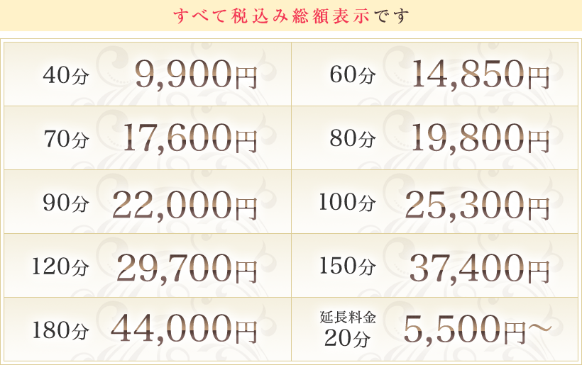 料金表