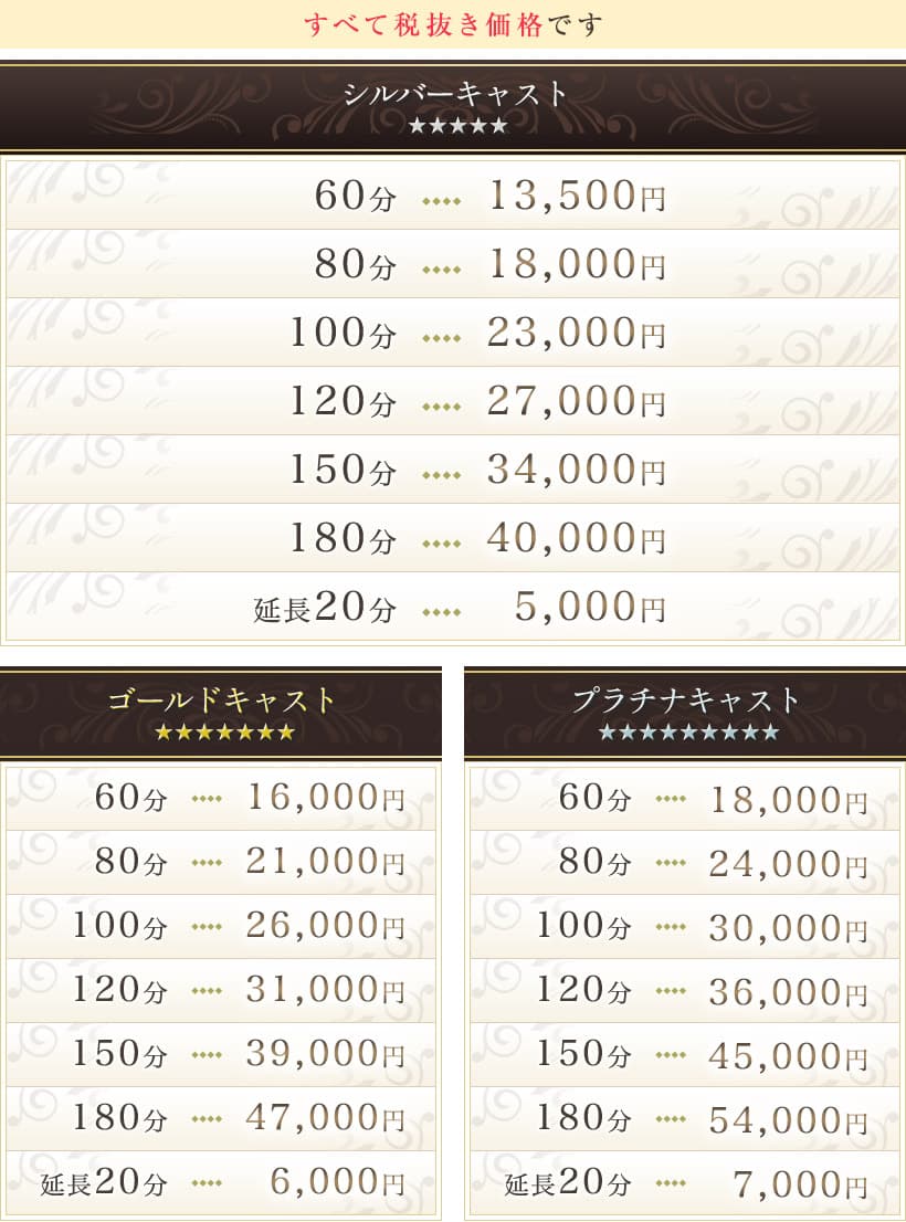 料金表