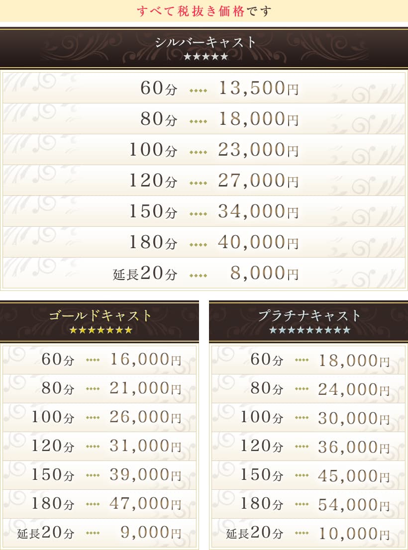 料金表